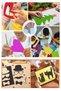 Black Glitter Cardboard A4 20X30 cm 1 Pack of 10 Glitter Background Cardboard Glitter Paper Kindergarten Nursery Event - 5