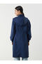 Lcw Modest Women's Hooded Plain Raincoat - 5