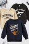 Shark and Mixed Printed 3-Pack Unisex Navy Blue-Black-Beige Children's Sweatshirt