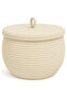 Rope Wicker Basket 17X21 cm for Kitchen, Bathroom and Home – Storage Basket Honeypot with Lid - 5