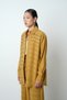 Women's Horizontal Stripe Stone Embroidered Solid Color Oversize Shirt - 3