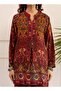 Rust & Maroon Ethnic Print Kurta Set - 3