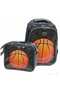 Kids 2-Piece Elementary School Bag Set - 2 Compartments, with Lunch Bag, Basketball Themed - 2