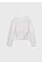 Cream Girl's Bow Blouse 7032 - 5