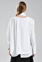 Women's Oversize Design Shirt with Detachable Collar Detail - 2