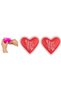 2 Pcs Heart Shape Pocket Stove, Hand Warmer, Hot Water Bag Pvc 9cm - 5