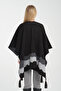 Wave Patterned Tasseled Knitwear Poncho - Oversized Women's Poncho with Fisherman Stitching, Stylish Shawl Poncho for Outerwear - 8