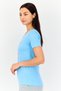 Rosaline By Women Crew Neck Short Sleeves Graphic Print Pajama Top, Blue - 3