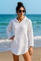 Hooded Pocketed 100% Cotton Women's Poncho
