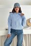 Basic Oversize Turn-Down Collar Zippered Knitwear Cardigan Aw25Hi0016 - 7
