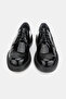 Men's Black Patent Leather Khaki Natural Leather Eva Sole Lace-Up Shoes - 3