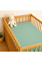 Muslin Fitted Sheet – 60X120 for Baby Bed |   100% Natural Cotton, Green - 4
