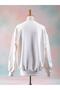 Cat Printed Cotton 3 Yarn Oversized White Sweatshirt - 2