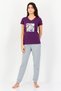 X Rosaline Women Graphic Print Sleepwear Top, Purple - 4