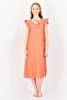 Women Allover Printed Flutter Sleeve Sleeping Dress, Old Rose - 2