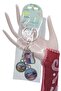 Serbia Triple Epoxy Metal Double Sided Drop Keychain Serbia - 2