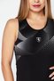 Women Sport Fit Sleeveless Training Tank Top, Black/Grey - 3