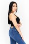 Stefanie Giesinger x Women Scoop Neck Sleeveless Crochet Crop Top, Black - 2