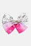 Kids Girl Sequins Hair Bow, Pink/White Combo - 2