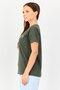 x Friends Women Graphic Print Short Sleeves Sleepwear Top, Dark Olive - 4