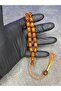 High-End Rope Tassel Old Crimped Amber Prayer Beads - 3