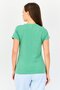 Women Graphic Print Short Sleeve Pyjama Top, Green - 3