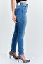 Women Skinny Fit Washed Stretch Jeans, Navy - 4