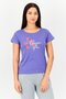 Women 2 Pieces Round Neck Graphic Print Short Sleeve Sleepwear, Multicolor - 5