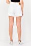 Women Rip Denim Shorts, White - 3