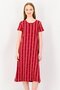Women Short Sleeve Allover Print Sleeping Dress, Multicolor - 2