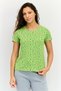 Rosaline x Women 2 Pieces Crew Neck Allover Print Short Sleeve Sleepwear Top, Multicolor - 2