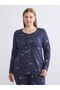 Sparkling Choices from Shining Store |   Tie Neck Printed Women's Pajama Set - 6