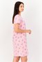 Women Crew Neck Animal Print Sleepwear Dress, Multicolor - 3