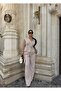 Double Breasted Collar Lace-Up Elastic Zero Sleeve Top Size Elastic Waist Pocket Palazzo Trousers Linen Suit - 2