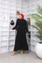 Women's Chiffon Special Occasion Savior Hijab Pleated Dress - 5