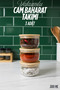 Set of 3 Glass Spice Jars with Wooden Lids 300 ml with Vacuum Lids (with Label Gift) - 2