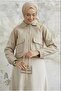 Polo Collar Snap Button Closure Lined 55 cm Long Sports Italian Cashmere Mini Jacket with Inside Pockets - 4