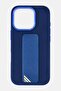 iPhone 16 Pro Silicone With Leather Grip Phone Case, Navy