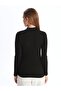 Lcw Modest Black Stand Collar Plain Long Sleeve Women's Bodysuit - 4