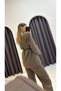 Blazer Jacket Fabric Pants Set with Belt Accessories - 3