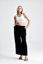Linen Pants Black Straight Cut - 5