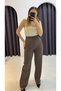 Blazer Jacket Fabric Pants Set with Belt Accessories - 4