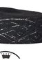 Silver Glitter Mix Knitting Yarn between Two Layers of Angora in Black Color (200 Gr.) - 3