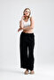 Linen Pants Black Straight Cut - 3
