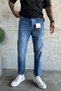 Denim Fabric Blue Boyfriend Fit Ripped Detailed Men's Jean Trousers Ke-181