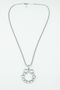 Silver Color Steel Necklace with Zircon Stone End - 3