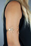 Flower Detailed Gold Color Upper Arm Bracelet
