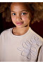 Beige Girl's Sequin Detailed Sweatshirt 7421 - 2