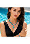 Blue Agate Necklace and Bracelet Set for Peace, Evil Eye Protection, and Communication Power - 3