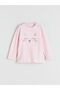 Crew Neck Printed Girl's Pajama Set - 2